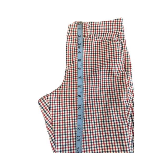 Old Navy Red Plaid Office Work Business High-Rise Pixie Pants Size 2 Petite - Picture 10 of 12